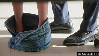 Crazy College Grad Sky Wonderland Feels Spanked And Dominated By New Boss