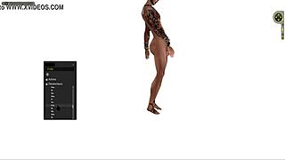 What poses does the animated man strike in this cartoon series?