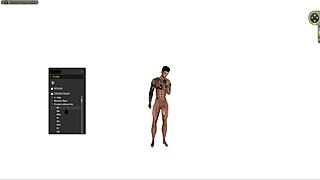 What poses does the animated man strike in this cartoon series?