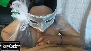 a couple enjoys a homemade moment together