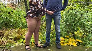 Couple Pees Together, Stays Together in Public Fetish Flashing