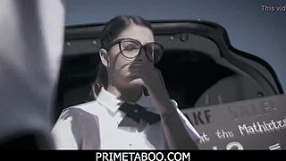 Nerdy Teen Gets Double Penetration! So Intense!