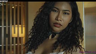 sanktor - asian skinny maid teasing with erotic striptease and masturbation