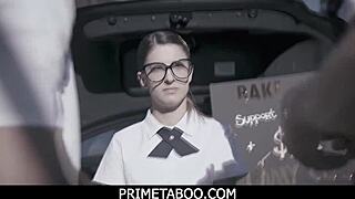 Nerdy Teen Gets Double Penetration! So Intense!