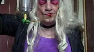 Bisexual crossdresser, let's taste each other's pee on film