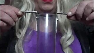 Bisexual crossdresser, let's taste each other's pee on film
