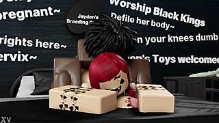 Railing a nasty thick redhead bitch in Roblox feels so wild