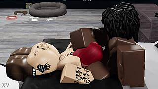 Railing a nasty thick redhead bitch in Roblox feels so wild