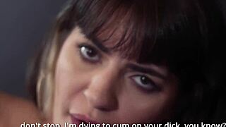 Lady snow masturbates juicy pussy with dildo, ending in golden shower 😍