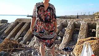 Hairy Mature on Nudist Beach