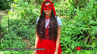 Thefarmer MEETS little 18+ red riding hood who WANTS the big bad dick