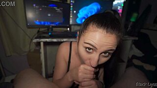 Hungry Teen 18+ Sucks Me Under Table