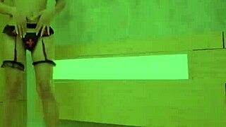 Ladyboy's tight ass grips in reverse cowgirl ride