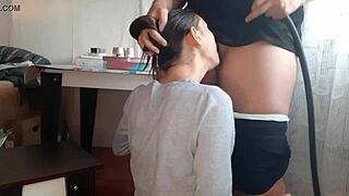 Hookah Waitress Licks Pussy