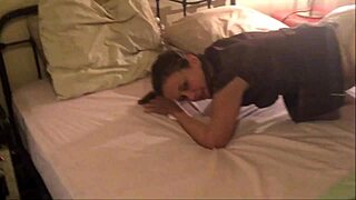 Satin-dressed milf enjoys wet pussy filling in homemade scene