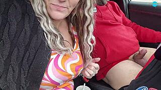 i watch my dirty husband getting a blowjob in the car, feeling so aroused and wet