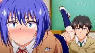 lesbian couple hangs out in school