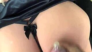 I gived my husband a cute blonde sex doll for anal fun