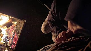 Impregnating Creampie in Public Campsite Fucking Out in the Open