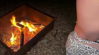 Impregnating Creampie in Public Campsite Fucking Out in the Open