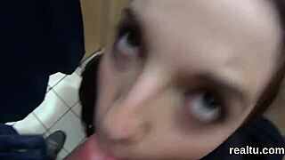 Luscious czech chick gets teased in the hypermarket and nailed in pov