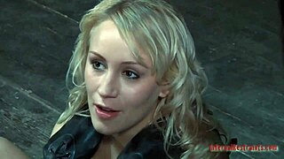 Nice babe tied up, receives whipping