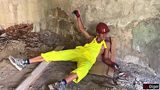 hardcore group sex in an abandoned house