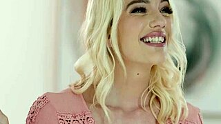 pretty blonde enjoys watching him take a shower in the bathroom.