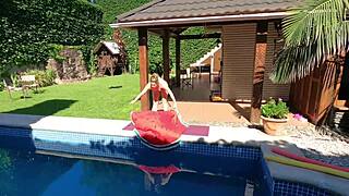 The Pool Boy Meets Huge Tits Latina Milf