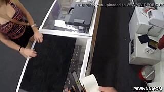 Busty babe surprises with hidden toilet fuck