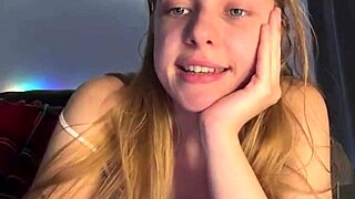 Natural webcam performer engages in solo activities