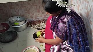 I Fuck My Step Sister-In-Law In The Kitchen, Showing Her Big Natural Tits