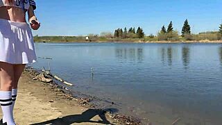 Young Girl Goes Fishing After School