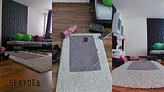 experience a new level of intimacy naked workout in triple cam view 💪