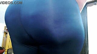 1150 dawn is showing off that fine fat ass in tights with orgasm denial.