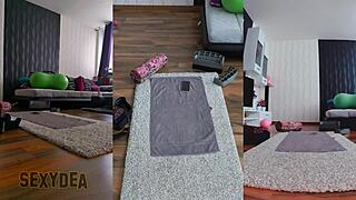 experience a new level of intimacy naked workout in triple cam view 💪