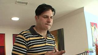 why not seduce him with your big boobs and blowjob skills, horny brunette?