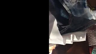 Hey, check out this blonde juicy ass in a candid hidden moment