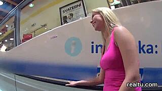 oh, charming czech sweetie seduced in mall, fucked in pov!