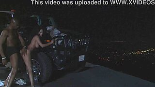 Did you catch that milf getting pounded outdoors at night with a huge cock?