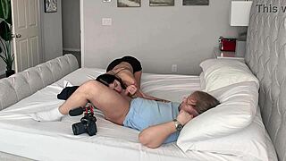 Sloppy blowjob and hot sex behind the scenes with Alexa Chains