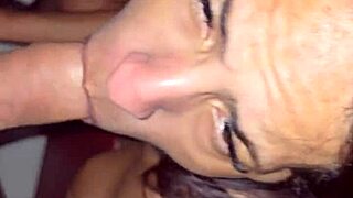 gloryhole guy couldn't make me cum, so I begged husband to do it