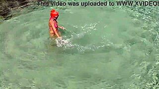 Look At That Pink Bikini In The Beautiful Bay!