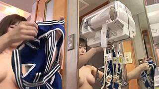 just shot a busty necafe refugee in hotel, cosplay cheerleader gets creampied loads