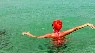 Look At That Pink Bikini In The Beautiful Bay!