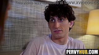 Caught my stepsister sneaking in after a late night party, she had to agree or I leak the secret