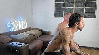 friends hanging out nicely on the fur after the party