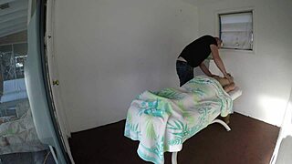 Kristi Love gives a relaxing foot massage session