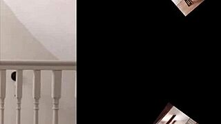 Hey, check out this celebrity belly dancer with huge belly shaking to music in glasses.