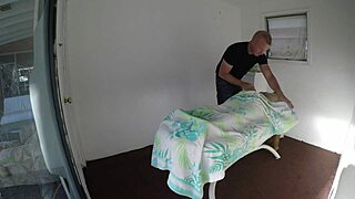 Kristi Love gives a relaxing foot massage session